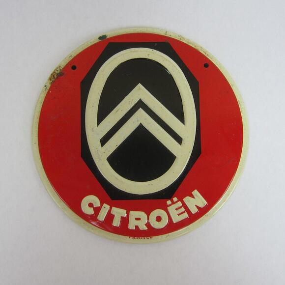 Vintage 1950s Wheaties Cereal Citroen Metal Automobile Car Emblem Badge 3" Round - Picture 1 of 12